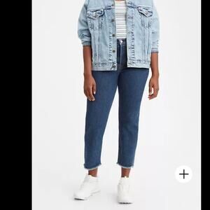 Levi’s Women’s Wedgie Straight Fit Jean Below The Belt Medium Wash Raw Hem